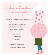 Heart Shower Pink Invitation